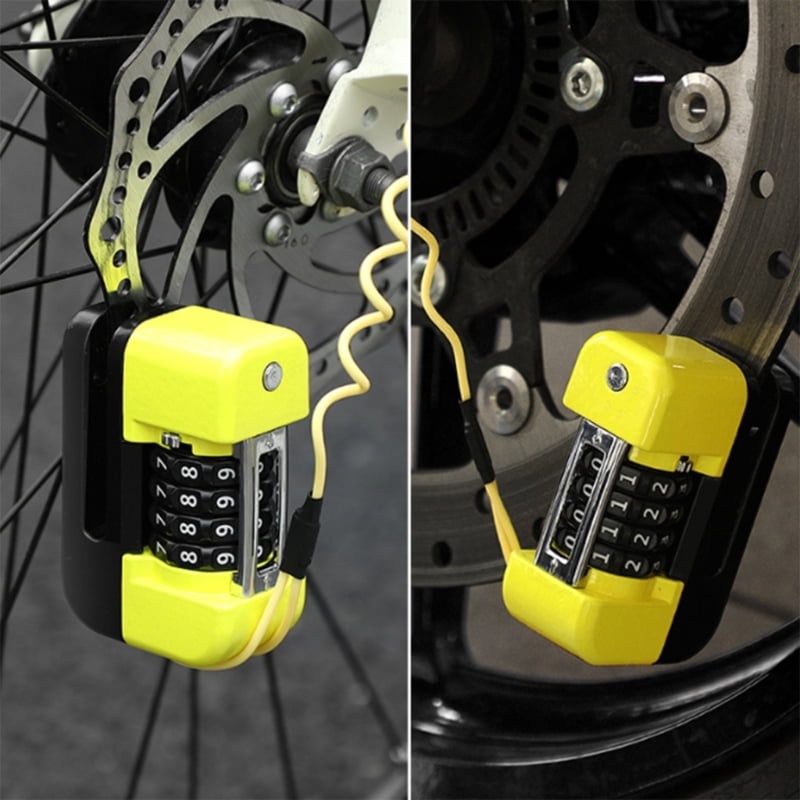 Heavy Duty Bike Wheel 4-Digit Combination Lock For Outdoor Cycling Security