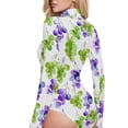 thumbnail image 4 of joogoo Grapes Women's Mock Turtle Neck Long Sleeve Bodysuit XL, 4 of 8