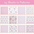 thumbnail image 6 of 24Pcs 12 Styles Scrapbook Paper Pads for DIY Album Scrapbook Background Paper Diary Decoration Square Flower 152x152x0.2mm 2pcs/style, 6 of 6