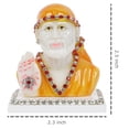 thumbnail image 3 of IBA Indianbeautifulart God Spiritual Figurine Sai Baba Auspicious Hindu God Living Room Home Décor Religious For Car Dashboard-HK, 3 of 8