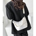 thumbnail image 3 of Kukuzhu Quilted Shoulder Tote Bag for Women Padding Down Cotton Hobo Bag Casual Zip Adjustable Handbag, 3 of 7