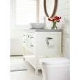 thumbnail image 2 of Amerock Esquire Polished Nickel/Black Bronze Single Post Toilet Paper Holder, 2 of 8