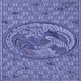thumbnail image 1 of Ahgly Company Machine Washable Indoor Square Transitional Denim Blue Area Rugs, 4' Square, 1 of 7