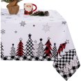thumbnail image 1 of Christmas Tablecloth 60×84 Inch, Snowflake Christmas Table Cloth for Winter, Christmas Tree Christmas Tablecloths, Waterproof Table Cover for Table, Kitchen, Dining, Holiday, 1 of 5