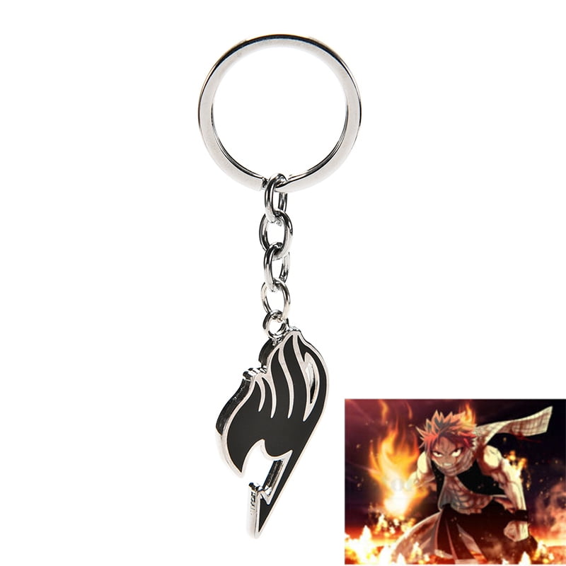The Union Flag Silver Keyring 1PC for Anime Fairy Tail Keychain Natsu GuilSH MYN 