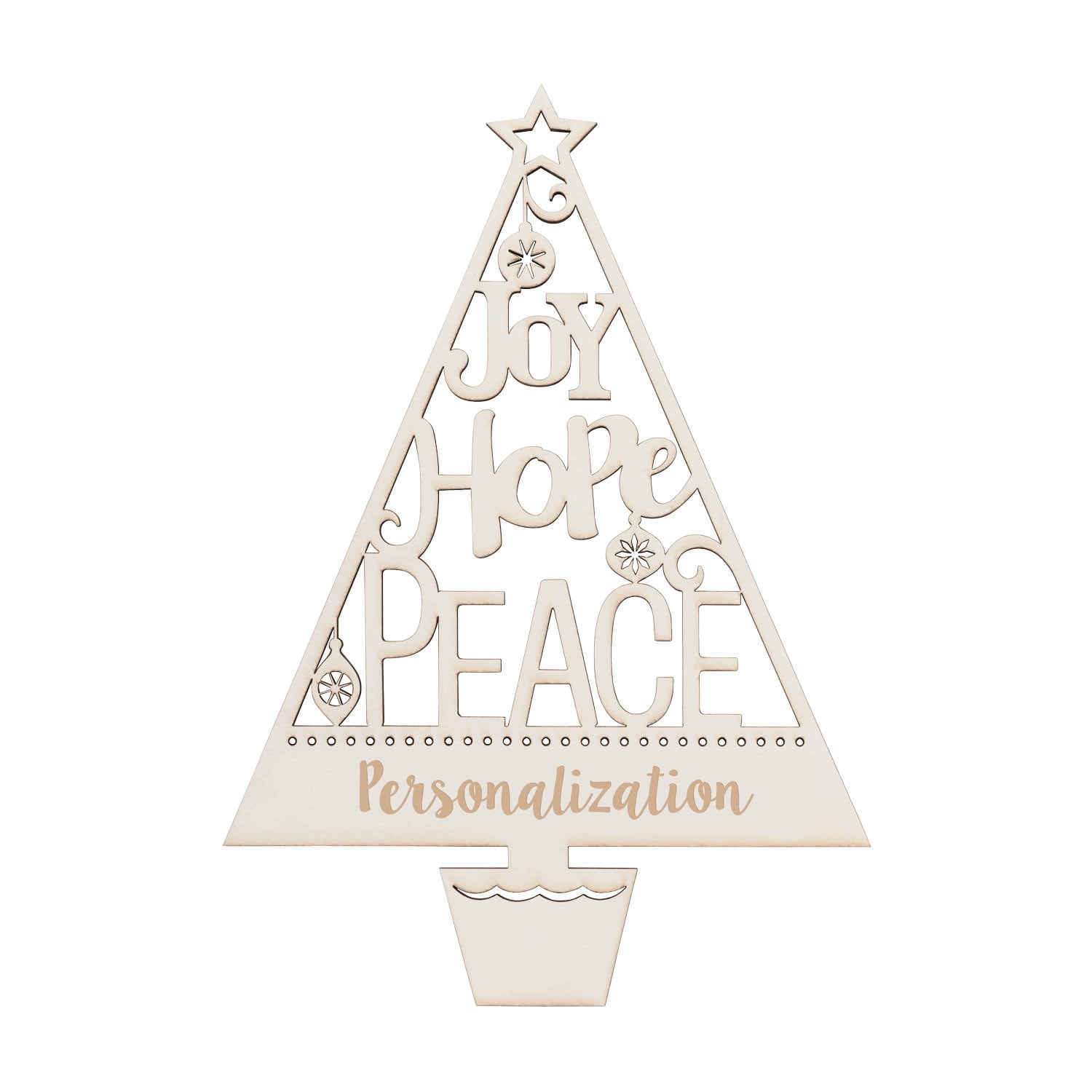 Personalized Antique White Tree Plaque