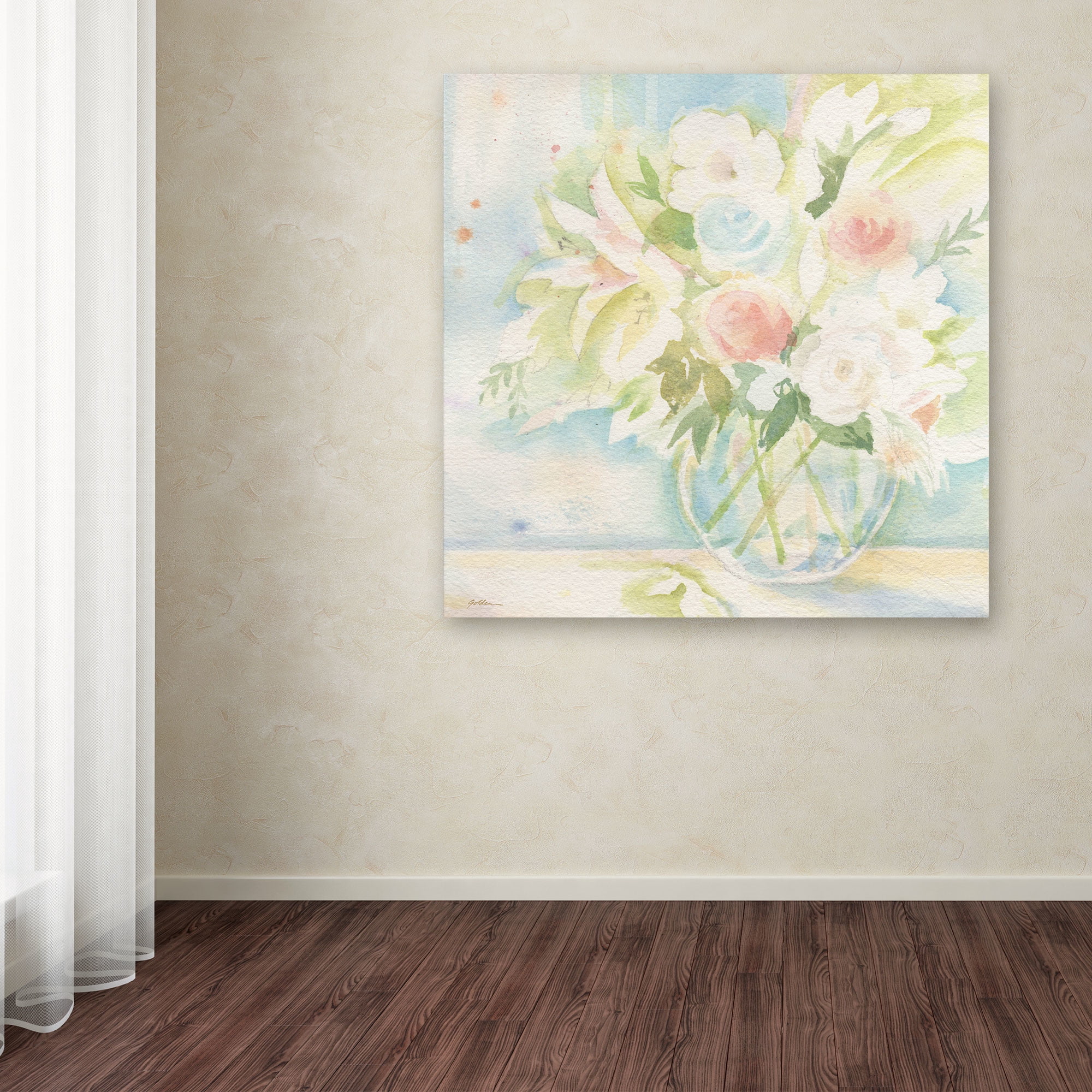 Trademark Fine Art "Early June Bouquet" Canvas Art by Sheila Golden