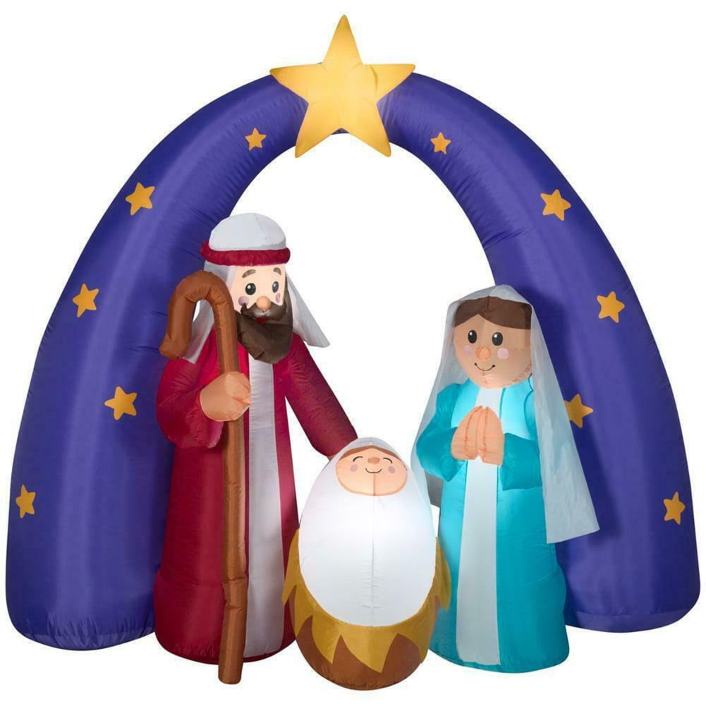 walmart outdoor christmas nativity sets