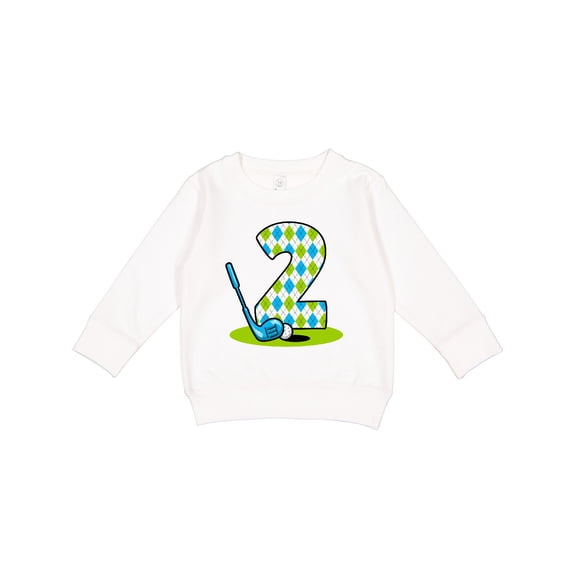 Inktastic Argyle Golf 2nd Birthday Toddler Sweatshirt