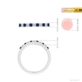 thumbnail image 6 of Angara Natural 0.3 Ct. Blue Sapphire with Diamond Non Eternity Wedding Band in 14K White Gold for Women (Ring Size: 11.5), 6 of 11