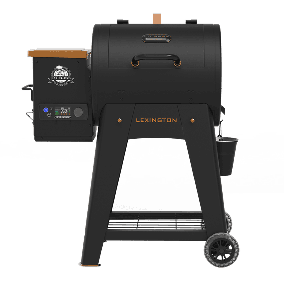 Pit Boss Pellet Smoker, Lexington 500 Square Inch Wood Fired Pellet Grill, Onyx Series