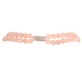 thumbnail image 3 of Ratnavali Jewels Light Pink Quarts Dual Strand Beads Necklace Women, 3 of 4