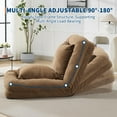 thumbnail image 3 of Studyset Human Dog Bed for Adult,Convertible Lazy Sofa Bed with 2 Pillows & 5 Adjustable Position,Comfy Tatami Bean Bag Lounge Chair,Chenille Upholstered Lounge Chair for Living Room Bedroom, 3 of 8