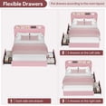 thumbnail image 4 of Full Bed Frame, Boucle Upholstered Platform Bed Frame with Storage Headboard & 2 Flexible Drawers, Easy Assembly, No Box Spring Needed for Teens, Adults, 4 of 7