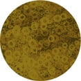 thumbnail image 1 of Ahgly Company Machine Washable Indoor Round Transitional Dark Bronze Brown Area Rugs, 5' Round, 1 of 7