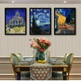 thumbnail image 2 of 3 Panel Sunflower and Irises by Vincent Van Gogh Oil Paintings Reproduction Modern Floral Giclee Canvas Prints Artwork Flowers Pictures Canvas Wall Art for Bedroom Wall Decor - 16"x24"x3 Piece, 2 of 5