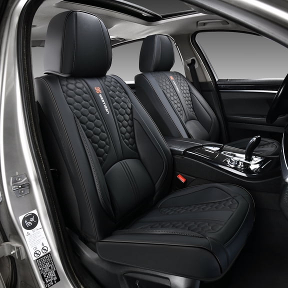 Fit for Jeep Cherokee 2018, Black Car Seat Covers, Faux Leather 5 Piece Full Set Anti-Slip Beautify Interior, Protect Car Seats