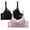 Black, variant on Wireless Bra for Women, Leopard Print Front Closure Bralette, 2-Pack with Side Support for Full Coverage and Comfort