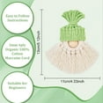 thumbnail image 3 of Diy Christmas Gnome Knitting Kit With Instructions Yarn Loops Beads Tools For Handmade Santa Claus Craft Project, 3 of 9