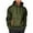 Army Green002, variant on qolati Hoodies for Men Cargo Pullover Sweatshirt Hooded Lightweight Fashion Drawstring Fleece Winter Warm Athletic Workout Tops with Zipper Pockets Black L