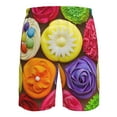 thumbnail image 6 of Naloa Brightly Colored Cupcakes Men's Beach Shorts, Surfing shorts, Swim trunks, Quick Dry Swim Trunks for Surfing Beach Fun - Large, 6 of 9