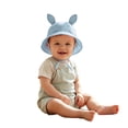 thumbnail image 4 of GERsome Cotton Sun Hats for Toddlers Boy Girl 0-3 Years Sun Protection Bucket Hats with Adjustable Chin Strap Light Blue, 4 of 6