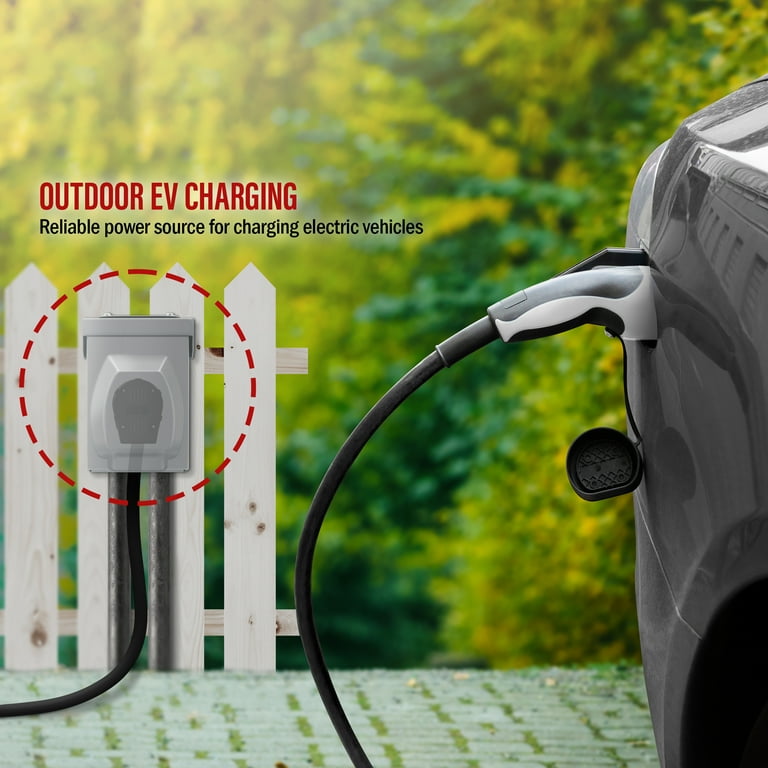Power outlet store for electric car