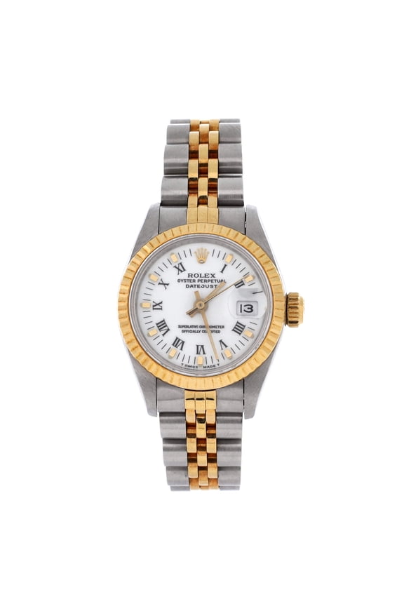 Pre-Owned Oyster Perpetual Datejust Automatic Watch Stainless Steel and Yellow Gold 26 By Rebag