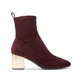 thumbnail image 3 of MICHAEL MICHAEL KORS Womens Burgundy Heel Pull-Tab Padded Porter Almond Toe Block Heel Booties 6.5, 3 of 4