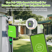 RainPoint with Brass Inlet Bluetooth Water Timer for Garden Hose (Not Hub), HTV107B Automatic Sprinkler Water Hose Timer