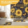 thumbnail image 5 of BSHAPPLUS Shower Curtain Set Sunflower Bathroom Sets with Shower Curtain and Rugs Waterproof Shower Curtain 12 Hooks for Bathroom 71 x 71 inches, 5 of 10