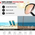 thumbnail image 4 of Sunier Vintage Polarized Pink Sunglasses Girls Stylish Transparent Frame for Young Women, 4 of 7