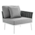 thumbnail image 5 of Modway Stance Outdoor Patio Aluminum Small Sectional Sofa in White Gray, 5 of 7