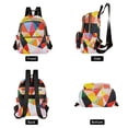 thumbnail image 4 of FORMRS Mini Backpack Purse for Women Travel Daypack Casual Shoulder Bag, Purple Triangles, 4 of 7