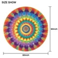thumbnail image 6 of Colorful Rainbow Tie Dye Spiral Pattern Round Tablecloth 60"x60",Wrinkle Wipeable Table Cloth for Kitchen Dining Room Picnic Patio Party, 6 of 6