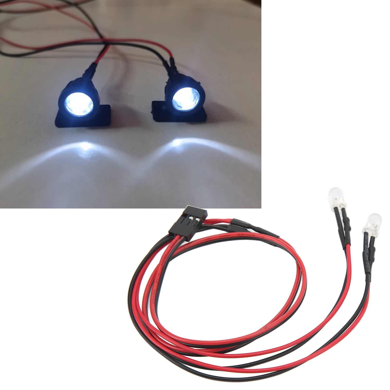 RC LED Spotlights High Simulation White Light RC Car Headlight With 2 Plastic Bases For 1 10 1 12 1 18 1 24 RC Car Walmart