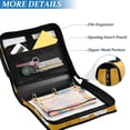 thumbnail image 3 of FORMRS Zipper Binder with Shoulder Strap 2-inch Ring 500 Sheet Capacity File Bag, White Flowers, 3 of 5