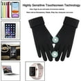 thumbnail image 3 of Guantes de invierno para pantalla táctil, 2 uds., guantes tejidos, puños elásticos, guantes cálidos de invierno, 3 of 5