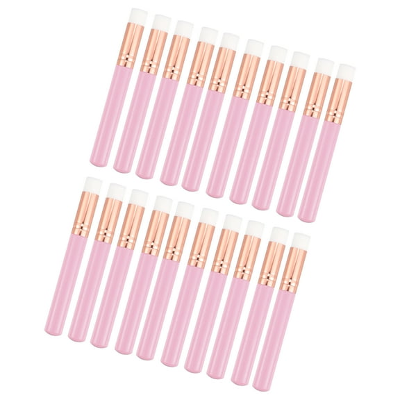 Vocoste Travel Blending Makeup Brush Set Foundation Contour Concealer Blusher Brush 10.3x1.4cm Pink 20 Pcs