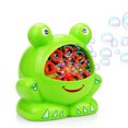 thumbnail image 1 of Máquina de burbujas Morkka, máquina de burbujas de jabón, automática, duradera, juguete para hacer burbujas en interiores y exteriores, juegos para niños y niñas, bebé, perfecto para fiestas, 4 pilas, 1 of 7