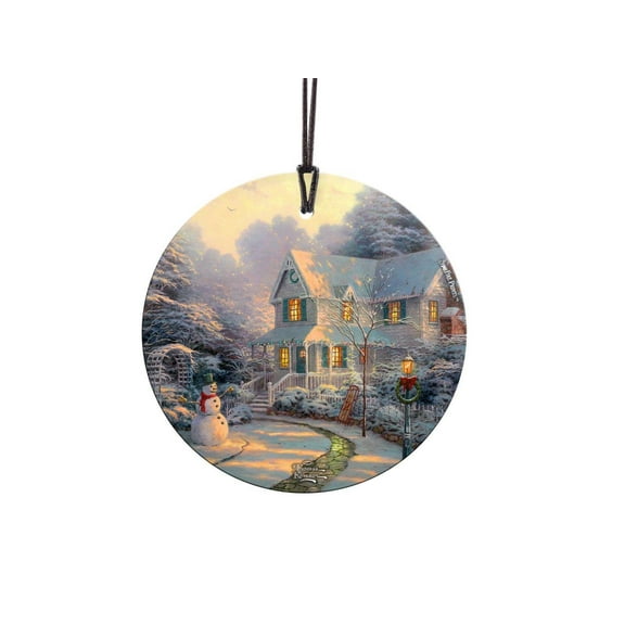 Thomas Kinkade Studios (The Night Before Christmas) StarFire Prints™ Hanging Glass Print