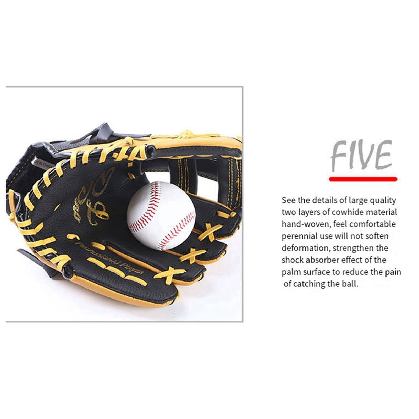 2X Double Layer Cowhide Baseball Glove, Softball Glove 12.5Inch, Suitable for Adult
