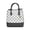 Charcoal, variant on Marjorie Satchel Bag Women's, Vegan leather Circular Print Shoulder Bag Handbag Purse by Mia K