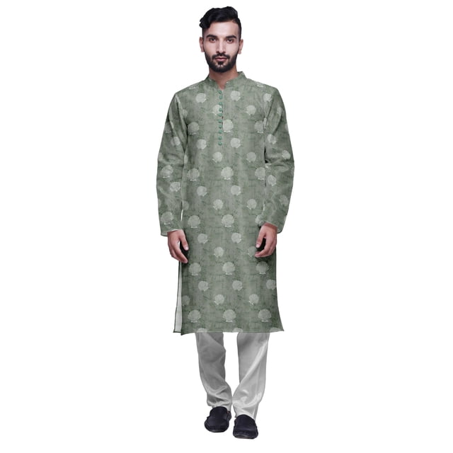 Atasi Kurta pour Homme en Satin Modal Imprimé avec Ensemble de Pyjama Churidar Vêtements d'Été
