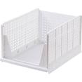 thumbnail image 1 of Tutuviw - Caja de almacenamiento plegable para armario, organizador de cajones de plástico, cestas apilables, contenedor para armario, hogar, oficina, dormitorio, lavandería, divisores extraíbles, 1 of 7