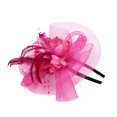 thumbnail image 2 of Yaman Visor hats for Women Fashion Wedding Mesh Hat Fascinator Penny Ribbons And Feathers Party Polyester, 2 of 2