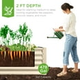 thumbnail image 4 of Best Choice Products 8x4x2ft Outdoor Metal Raised Garden Bed for Vegetables Flowers Herbs - Beige, 4 of 9