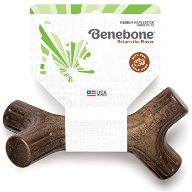 benebone maplestick durable dog stick chew toy, made in usa, real maple