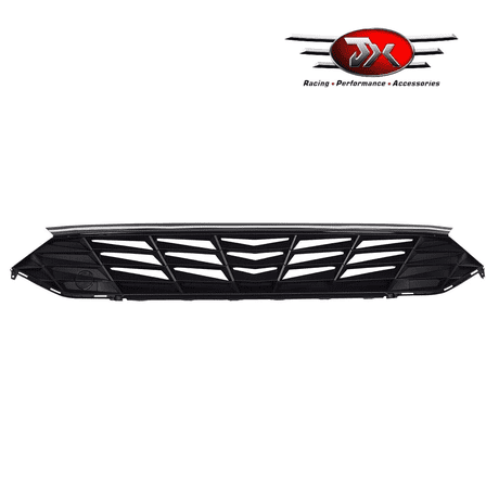 JX RACING Front Upper Grille Compatible with 2024 2025 Hyundai Elantra Grill W/O Sensor Hole W/Chrome Trim