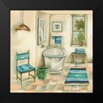 thumbnail image 2 of Ferry, Margaret 12x12 Black Modern Framed Museum Art Print Titled - Tile Bath I, 2 of 5